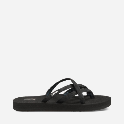 Teva Olowahu Women's Black Flip Flops CA03568 Canada Sale